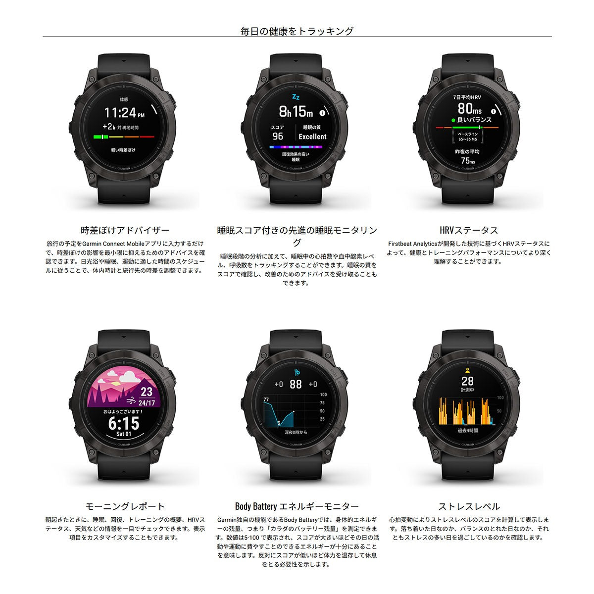 ガーミン GARMIN epix Pro Gen 2 51mm Sapphire エピックス プロ サファイヤ 010-02804-51 Ti Carbon Gray DLC / Black GPS スマートウォッチ 腕時計