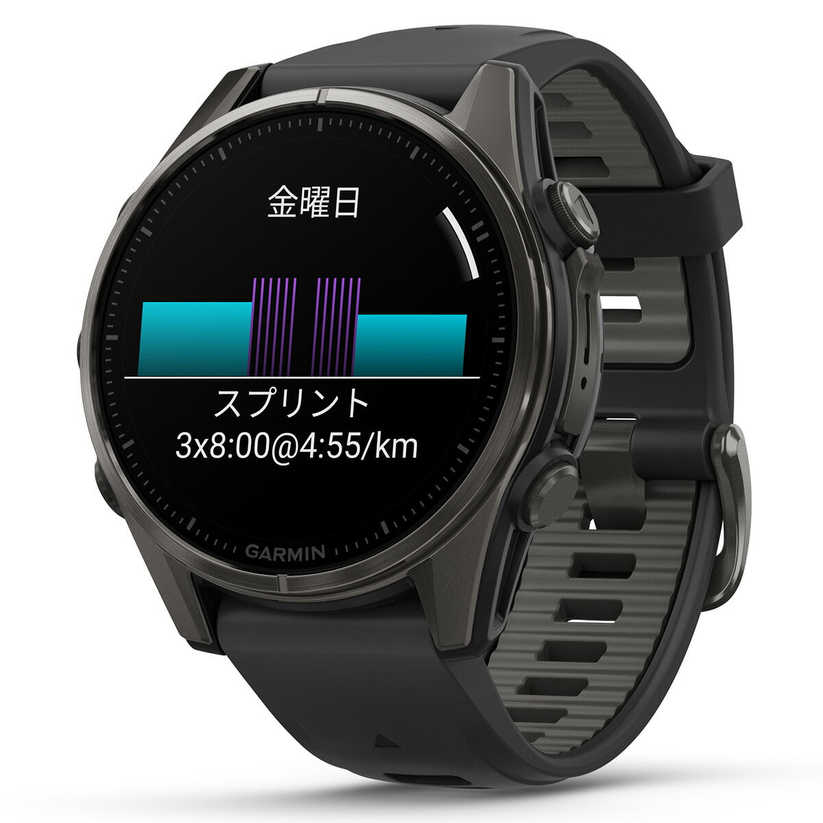 ガーミン GARMIN fenix 8 AMOLED 43mm フェニックス8 アモレッド 43ミリ GPS スマートウォッチ 腕時計 010-02903-27 Ti Carbon Gray DLC / Black【2024 新作】