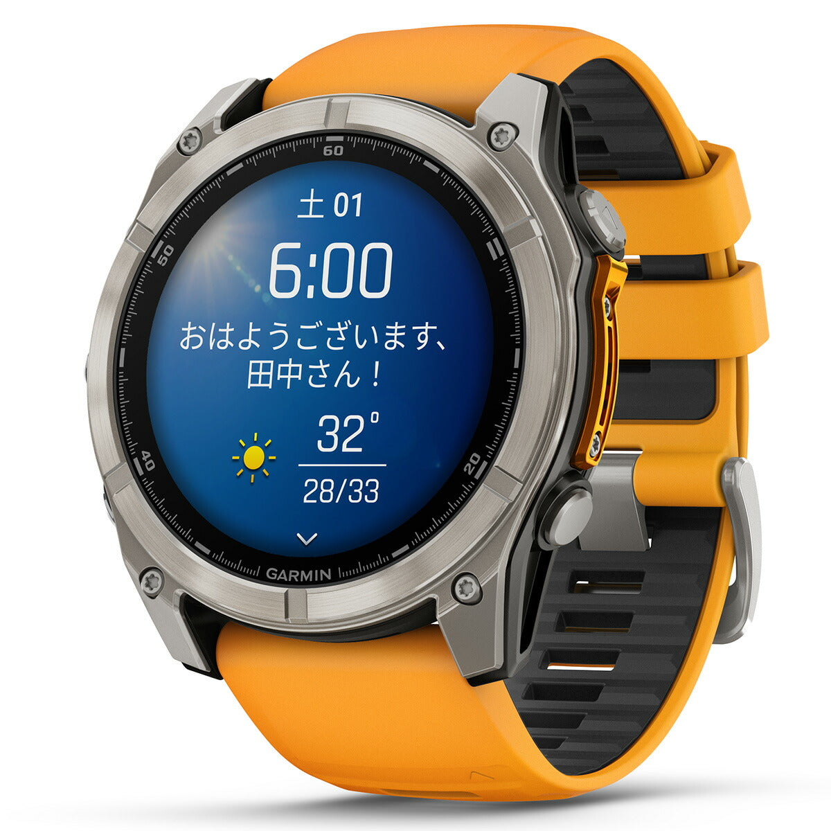 ガーミン GARMIN fenix 8 AMOLED 51mm フェニックス8 アモレッド 51ミリ GPS スマートウォッチ 腕時計 010-02905-50 Ti / Orange【2024 新作】