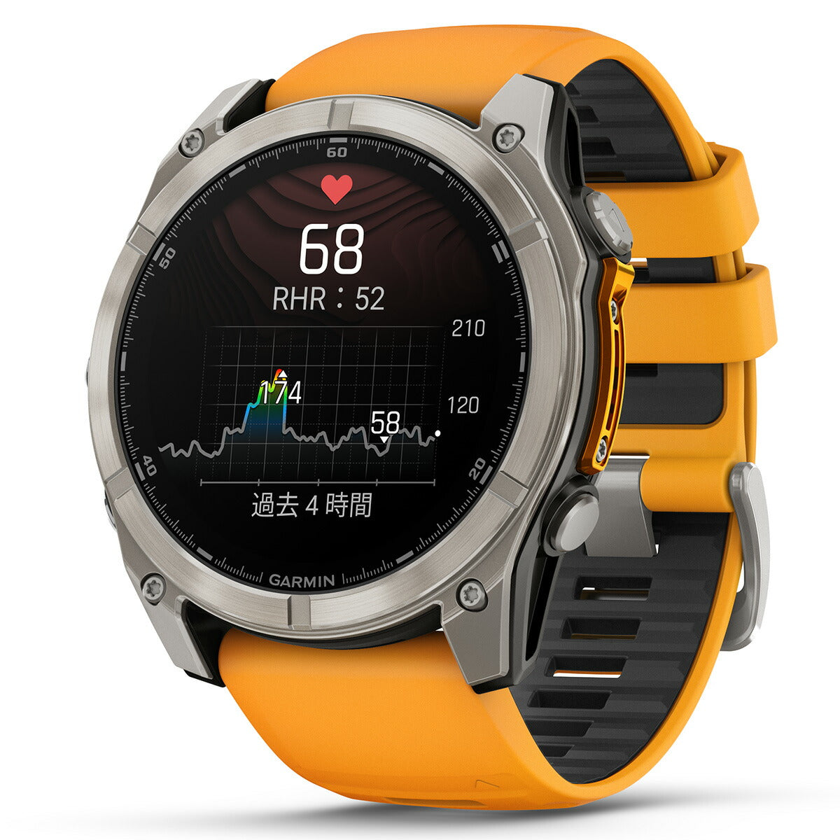 ガーミン GARMIN fenix 8 AMOLED 51mm フェニックス8 アモレッド 51ミリ GPS スマートウォッチ 腕時計 010-02905-50 Ti / Orange【2024 新作】