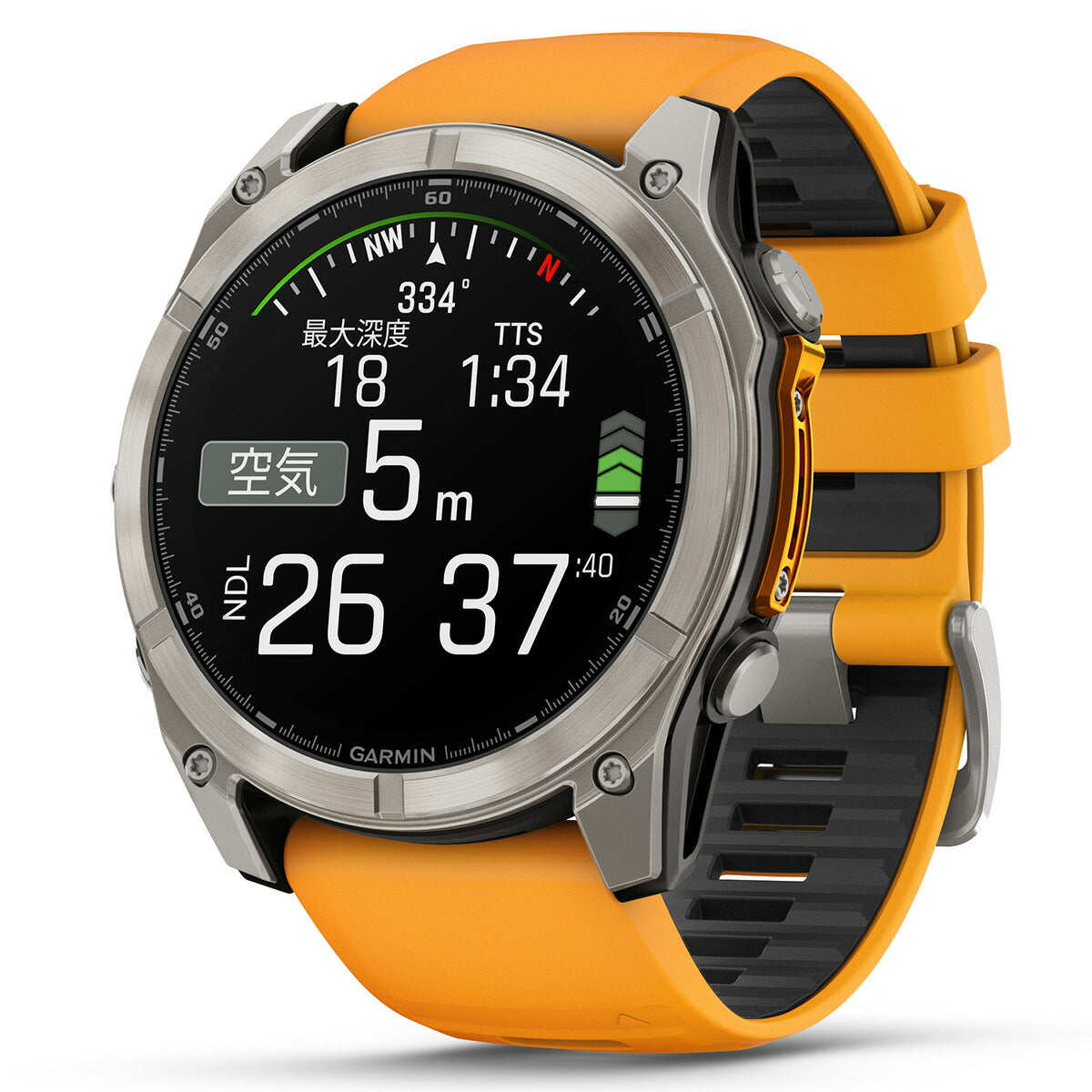 ガーミン GARMIN fenix 8 AMOLED 51mm フェニックス8 アモレッド 51ミリ GPS スマートウォッチ 腕時計 010-02905-50 Ti / Orange【2024 新作】