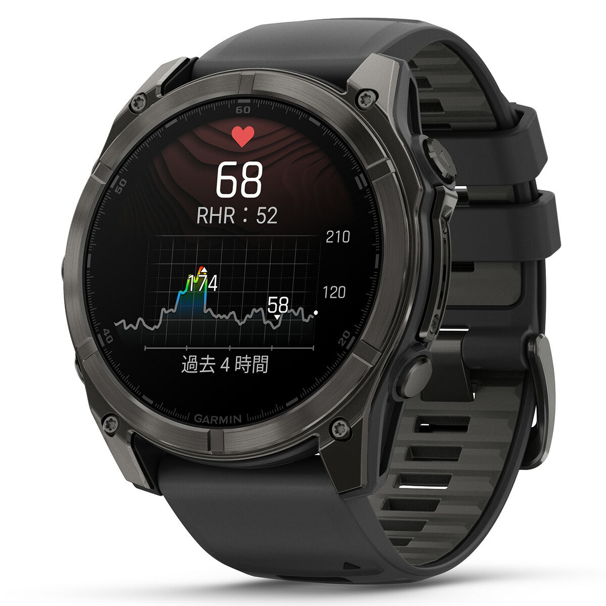 ガーミン GARMIN fenix 8 AMOLED 51mm フェニックス8 アモレッド 51ミリ GPS スマートウォッチ 腕時計 010-02905-62 Ti Carbon Gray DLC / Black【2024 新作】