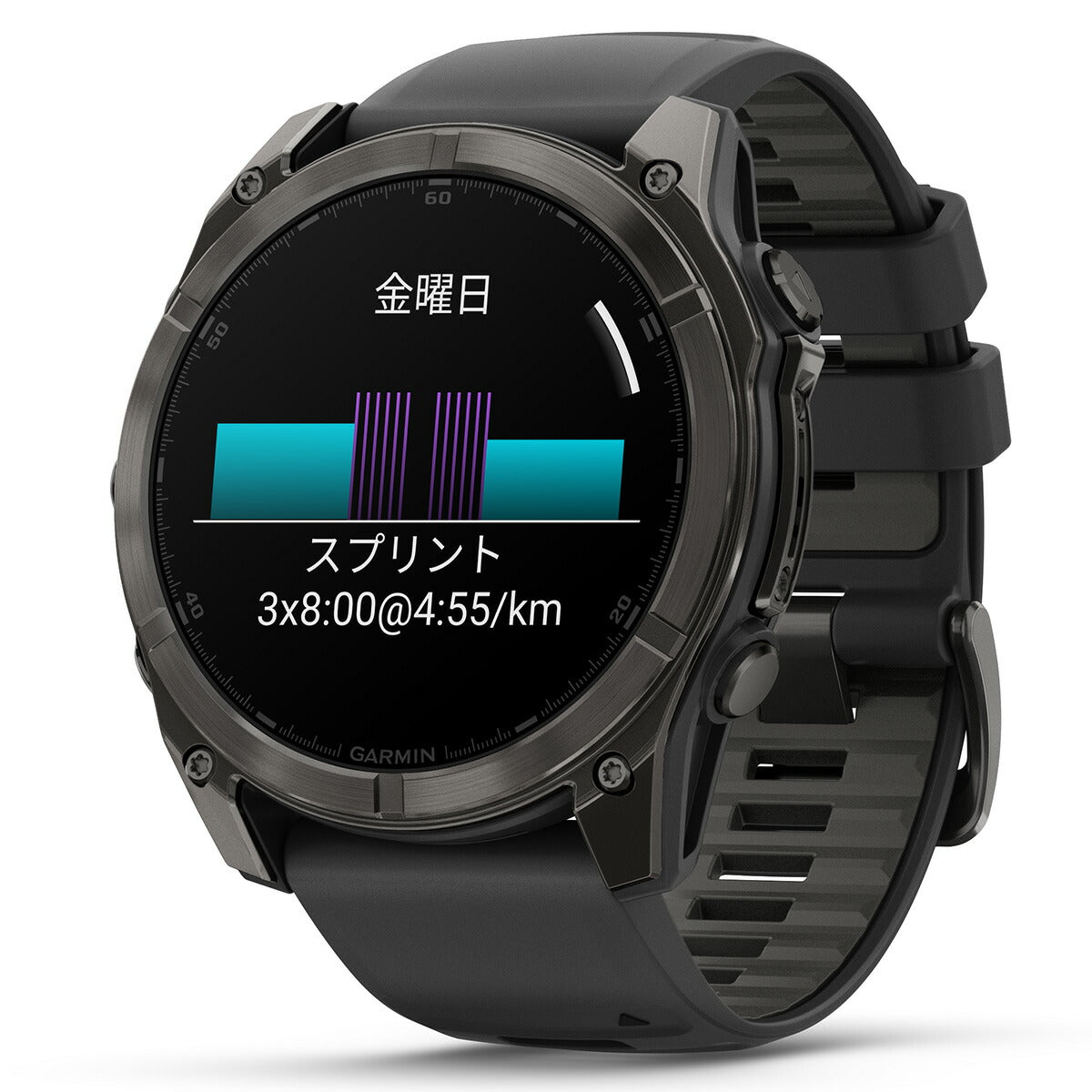 ガーミン GARMIN fenix 8 AMOLED 51mm フェニックス8 アモレッド 51ミリ GPS スマートウォッチ 腕時計 010-02905-62 Ti Carbon Gray DLC / Black【2024 新作】