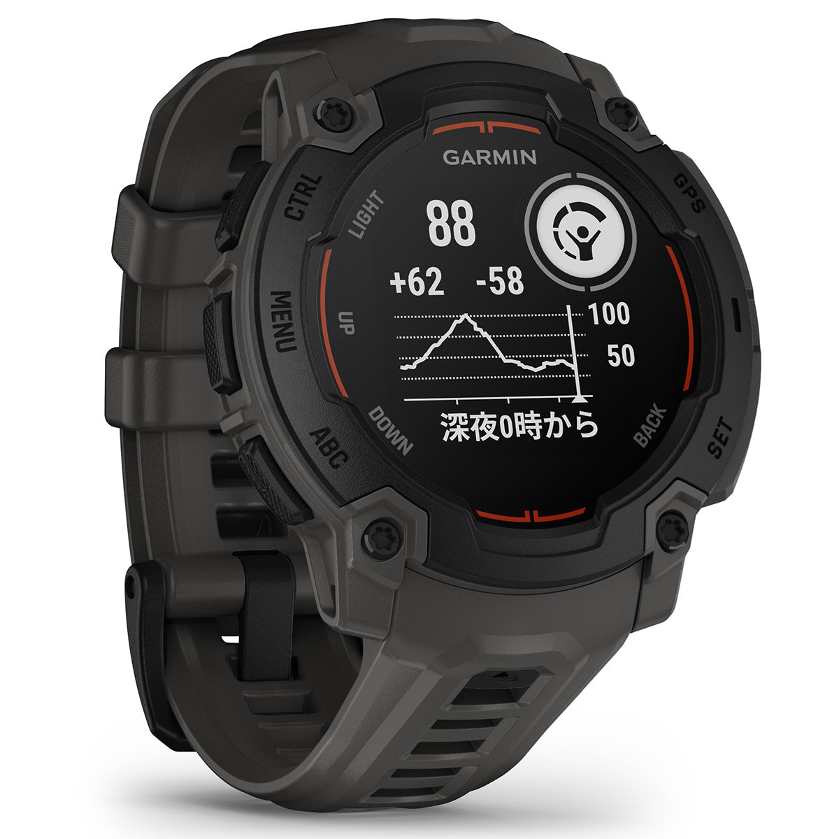 ガーミン GARMIN Instinct E 45mm インスティンクトE 45ミリ GPS スマートウォッチ アウトドア 腕時計 010-02933-12 Black/Charcoal【2025 新作】