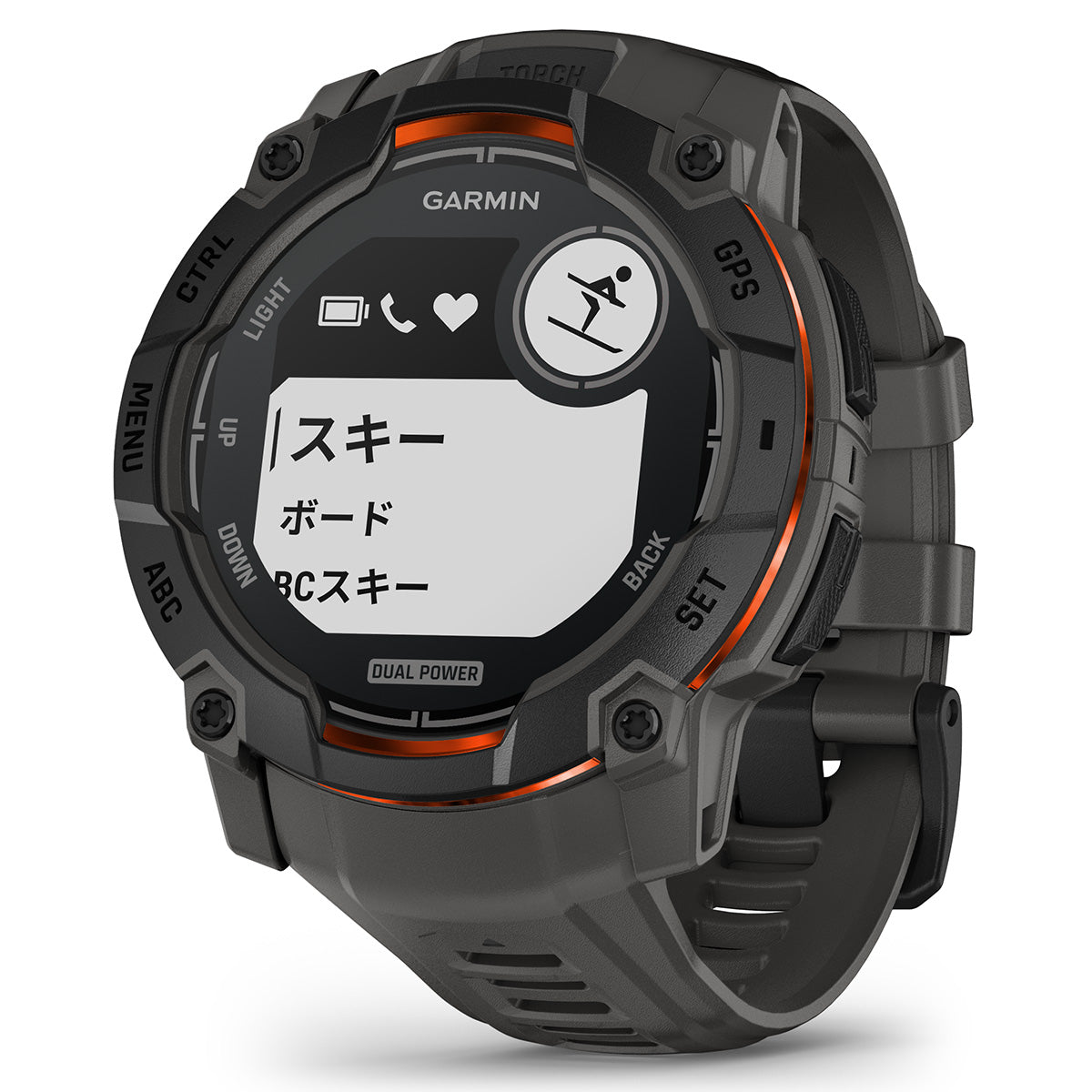 ガーミン GARMIN Instinct 3 Dual Power 50mm インスティンクト3 デュアルパワー 50ミリ GPS スマートウォッチ アウトドア 腕時計 010-02935-30 Black/Charcoal【2025 新作】