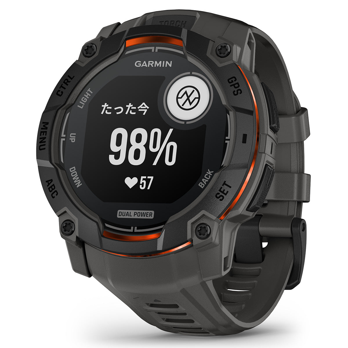 ガーミン GARMIN Instinct 3 Dual Power 50mm インスティンクト3 デュアルパワー 50ミリ GPS スマートウォッチ アウトドア 腕時計 010-02935-30 Black/Charcoal【2025 新作】