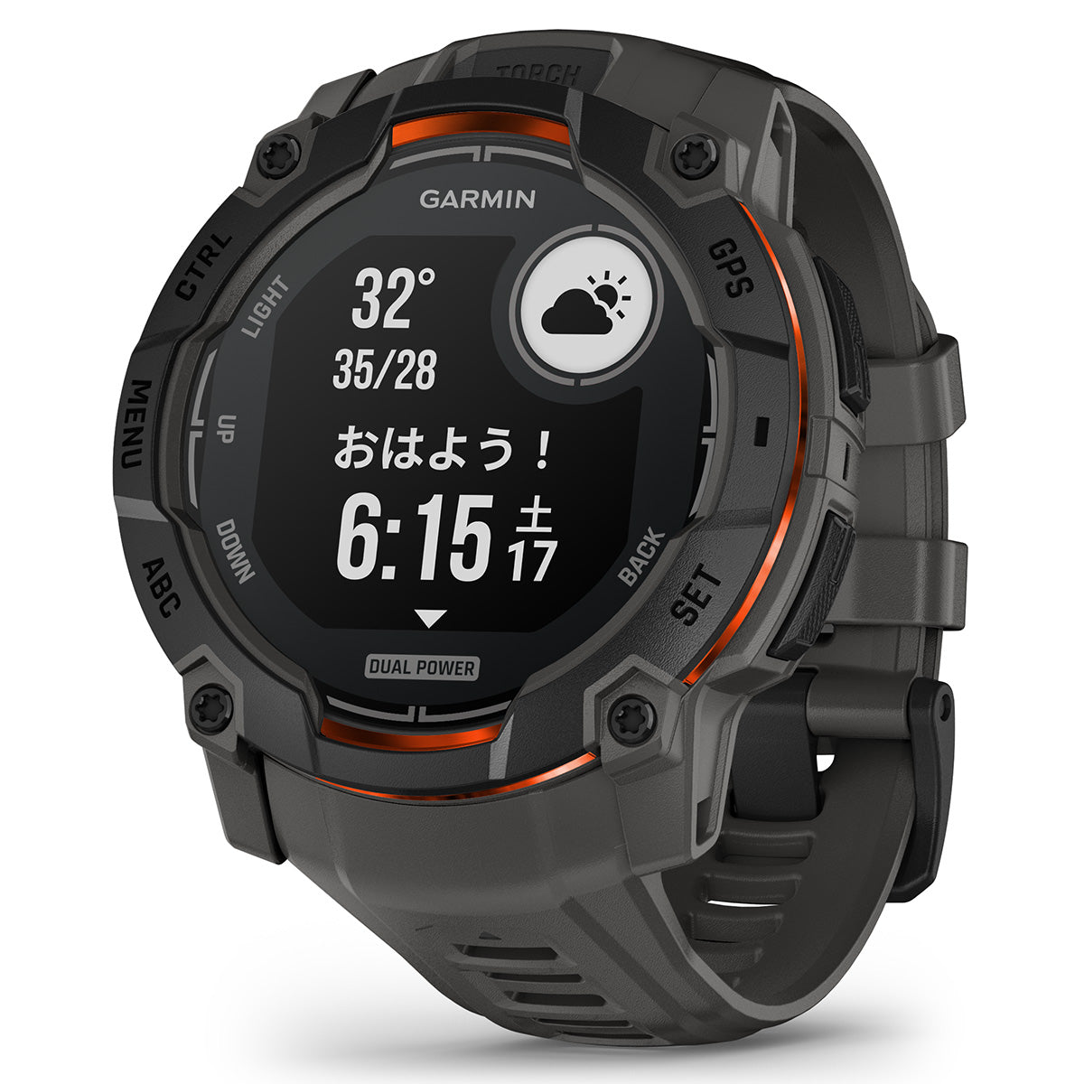 ガーミン GARMIN Instinct 3 Dual Power 50mm インスティンクト3 デュアルパワー 50ミリ GPS スマートウォッチ アウトドア 腕時計 010-02935-30 Black/Charcoal【2025 新作】