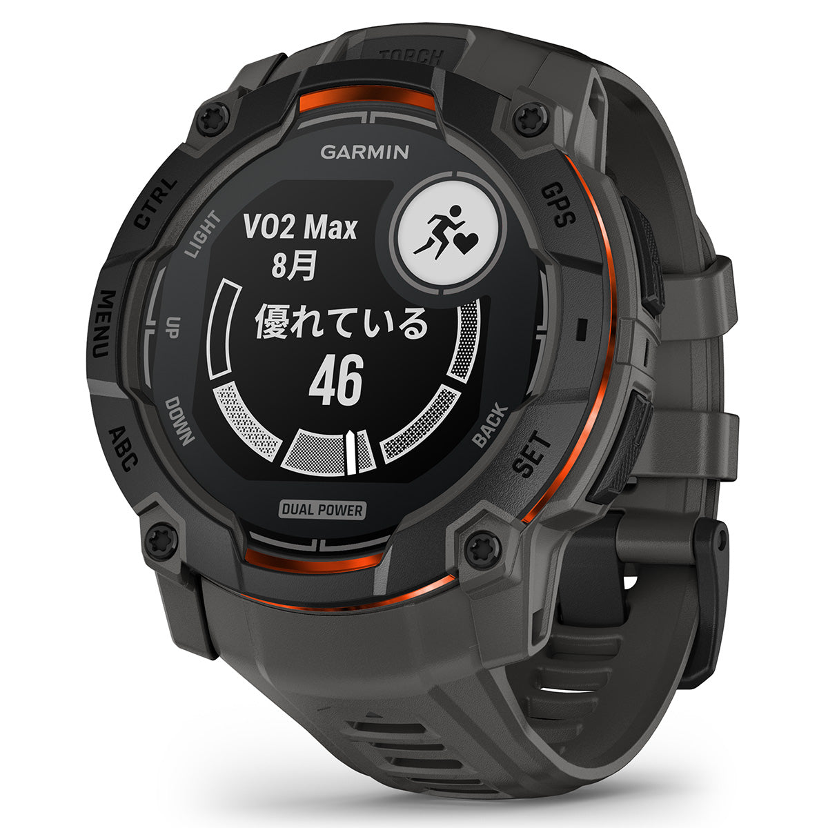 ガーミン GARMIN Instinct 3 Dual Power 50mm インスティンクト3 デュアルパワー 50ミリ GPS スマートウォッチ アウトドア 腕時計 010-02935-30 Black/Charcoal【2025 新作】