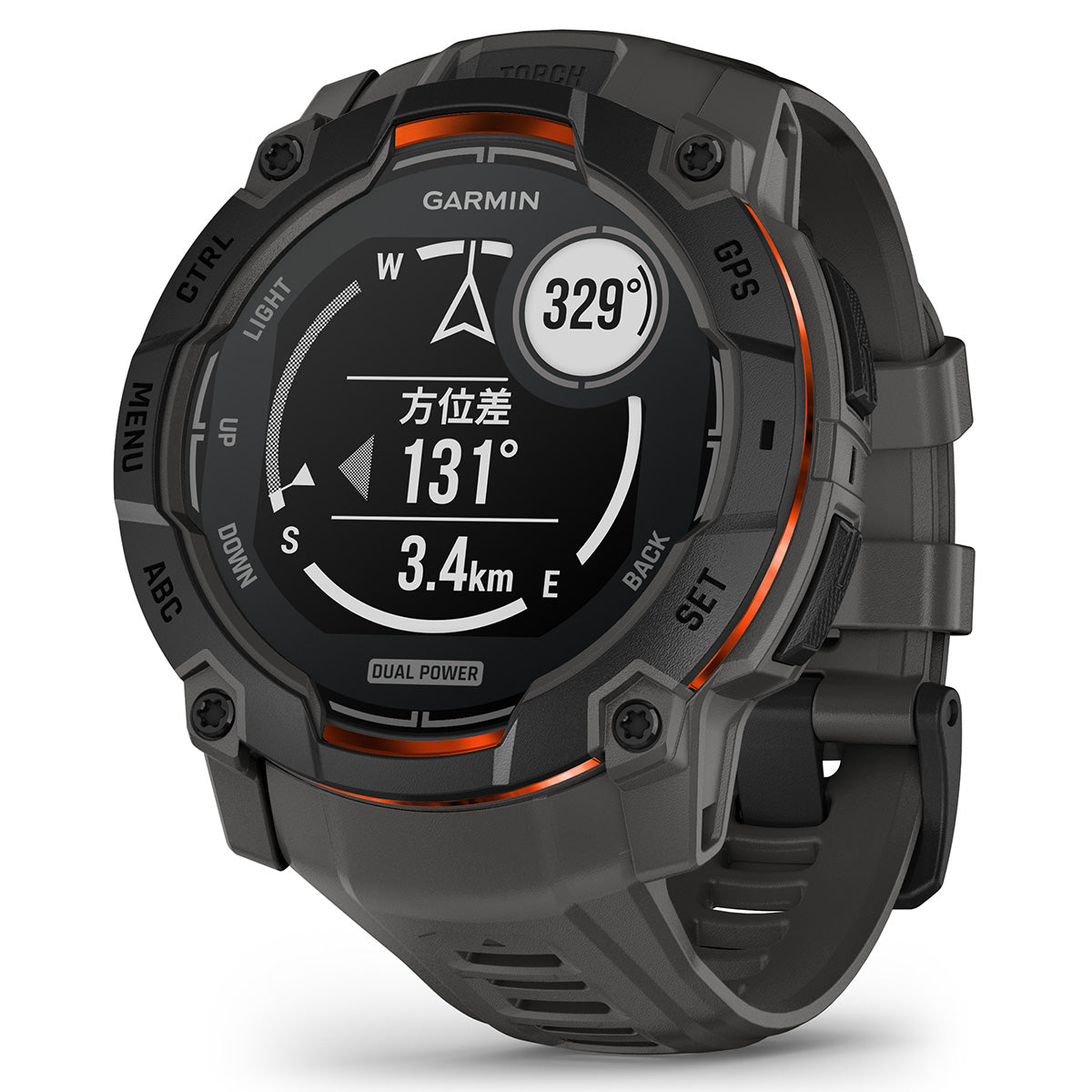 ガーミン GARMIN Instinct 3 Dual Power 50mm インスティンクト3 デュアルパワー 50ミリ GPS スマートウォッチ アウトドア 腕時計 010-02935-30 Black/Charcoal【2025 新作】