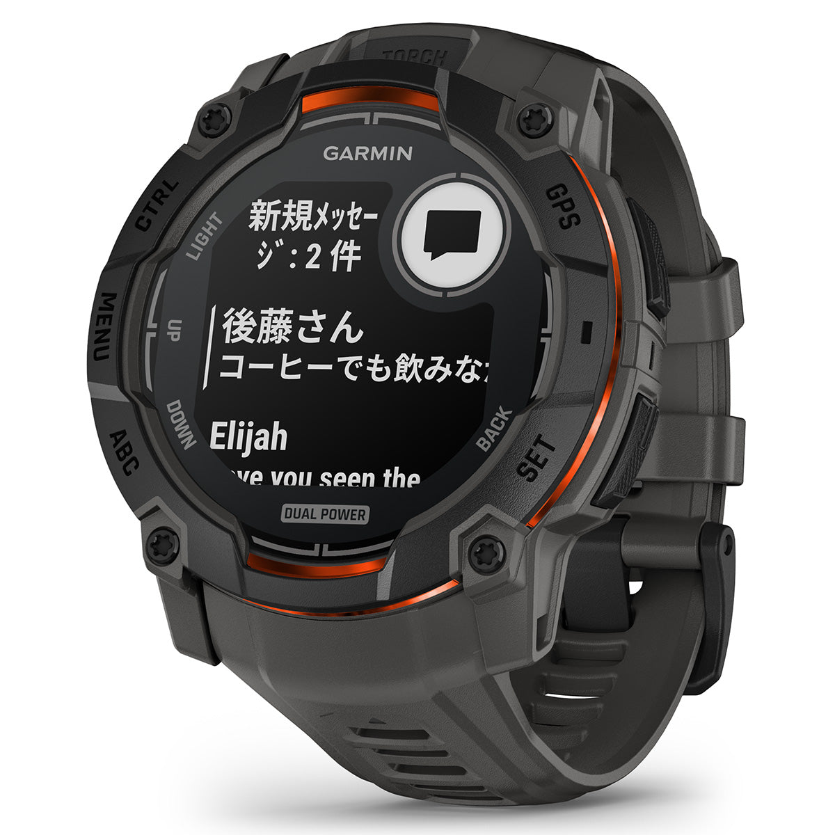 ガーミン GARMIN Instinct 3 Dual Power 50mm インスティンクト3 デュアルパワー 50ミリ GPS スマートウォッチ アウトドア 腕時計 010-02935-30 Black/Charcoal【2025 新作】