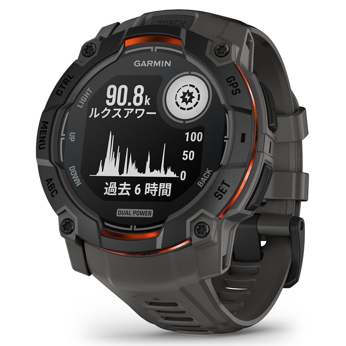 ガーミン GARMIN Instinct 3 Dual Power 50mm インスティンクト3 デュアルパワー 50ミリ GPS スマートウォッチ アウトドア 腕時計 010-02935-30 Black/Charcoal【2025 新作】