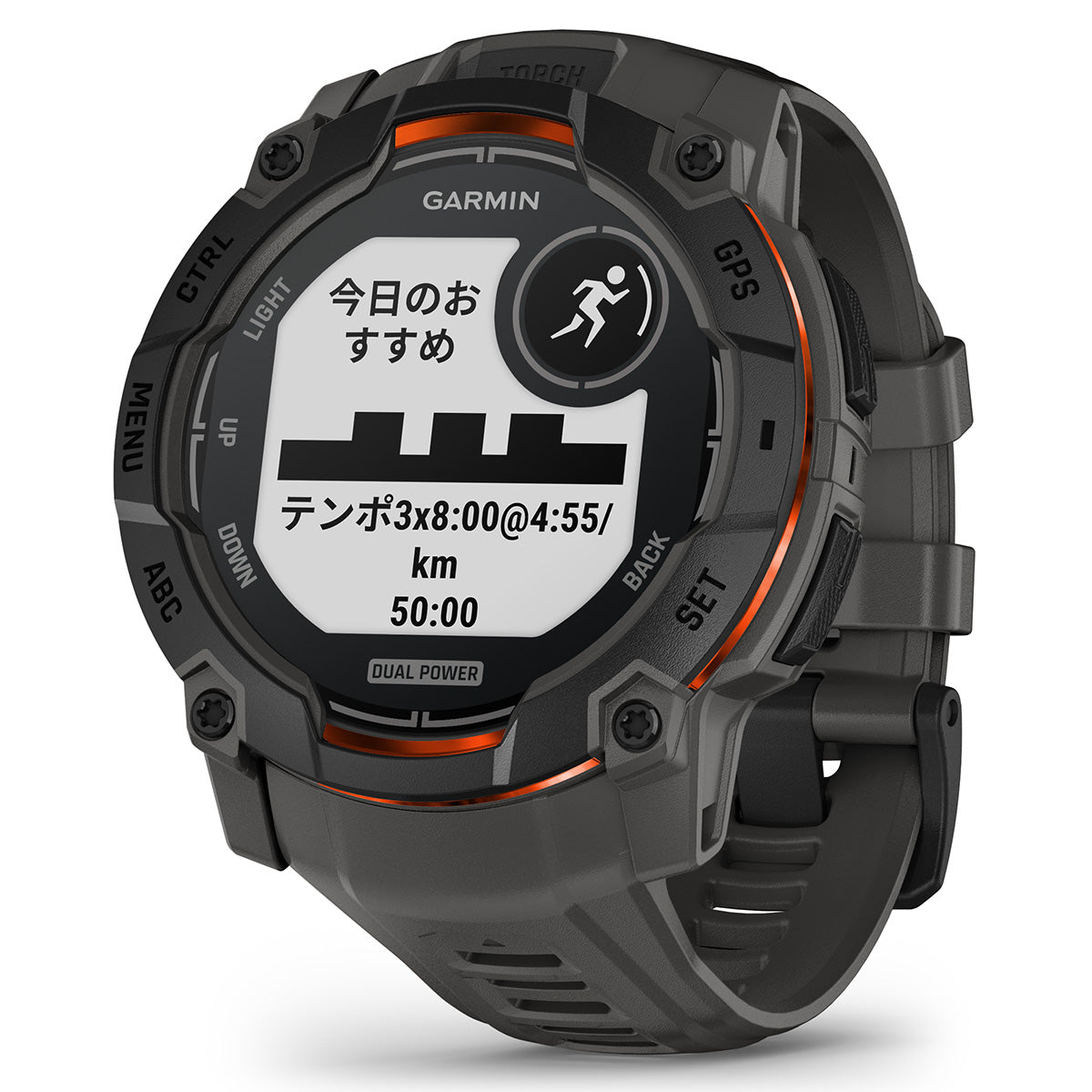 ガーミン GARMIN Instinct 3 Dual Power 50mm インスティンクト3 デュアルパワー 50ミリ GPS スマートウォッチ アウトドア 腕時計 010-02935-30 Black/Charcoal【2025 新作】