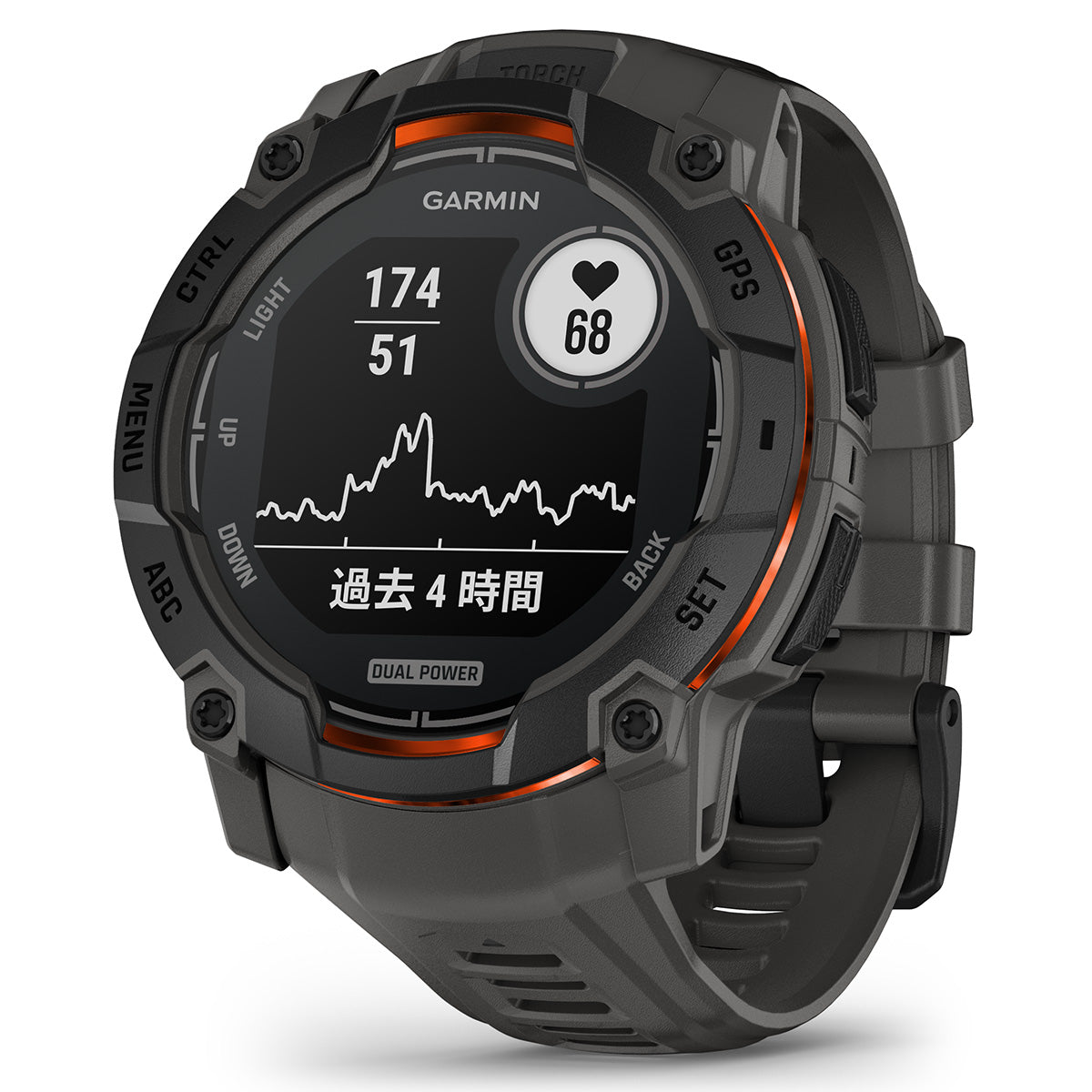 ガーミン GARMIN Instinct 3 Dual Power 50mm インスティンクト3 デュアルパワー 50ミリ GPS スマートウォッチ アウトドア 腕時計 010-02935-30 Black/Charcoal【2025 新作】