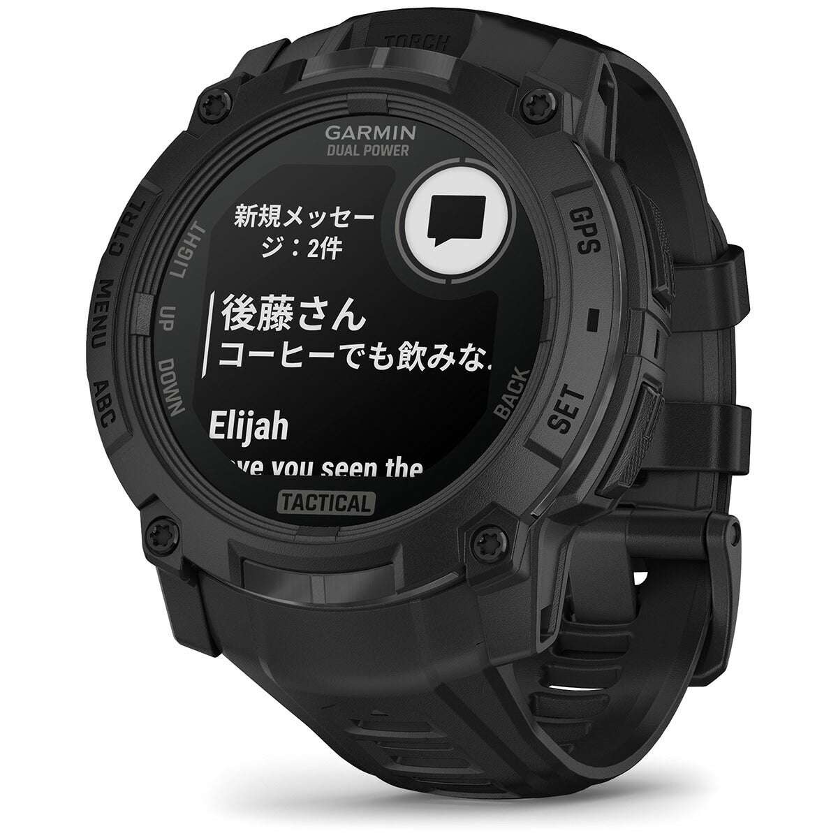 ガーミン GARMIN Instinct 3 Tactical Dual Power 50mm インスティンクト3 タクティカル デュアルパワー GPS スマートウォッチ アウトドア 腕時計 010-02935-80 Black【2025 新作】