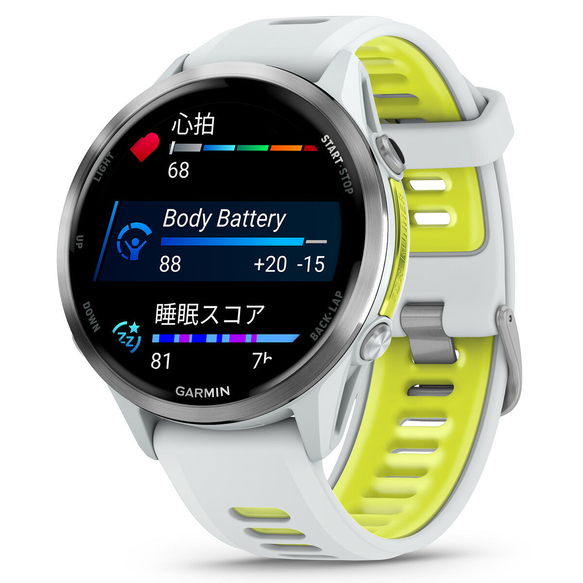 ガーミン GARMIN Forerunner 970 フォアランナー 970 GPS ランニング スマートウォッチ 010-02969-51 腕時計 メンズ レディース White/Amp Yellow【2025 新作】
