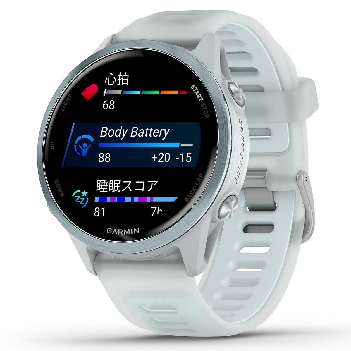 ガーミン GARMIN Forerunner 570 42mm フォアランナー 570 42mm GPS ランニング スマートウォッチ 010-02970-31 腕時計 メンズ レディース White/Cloud【2025 新作】