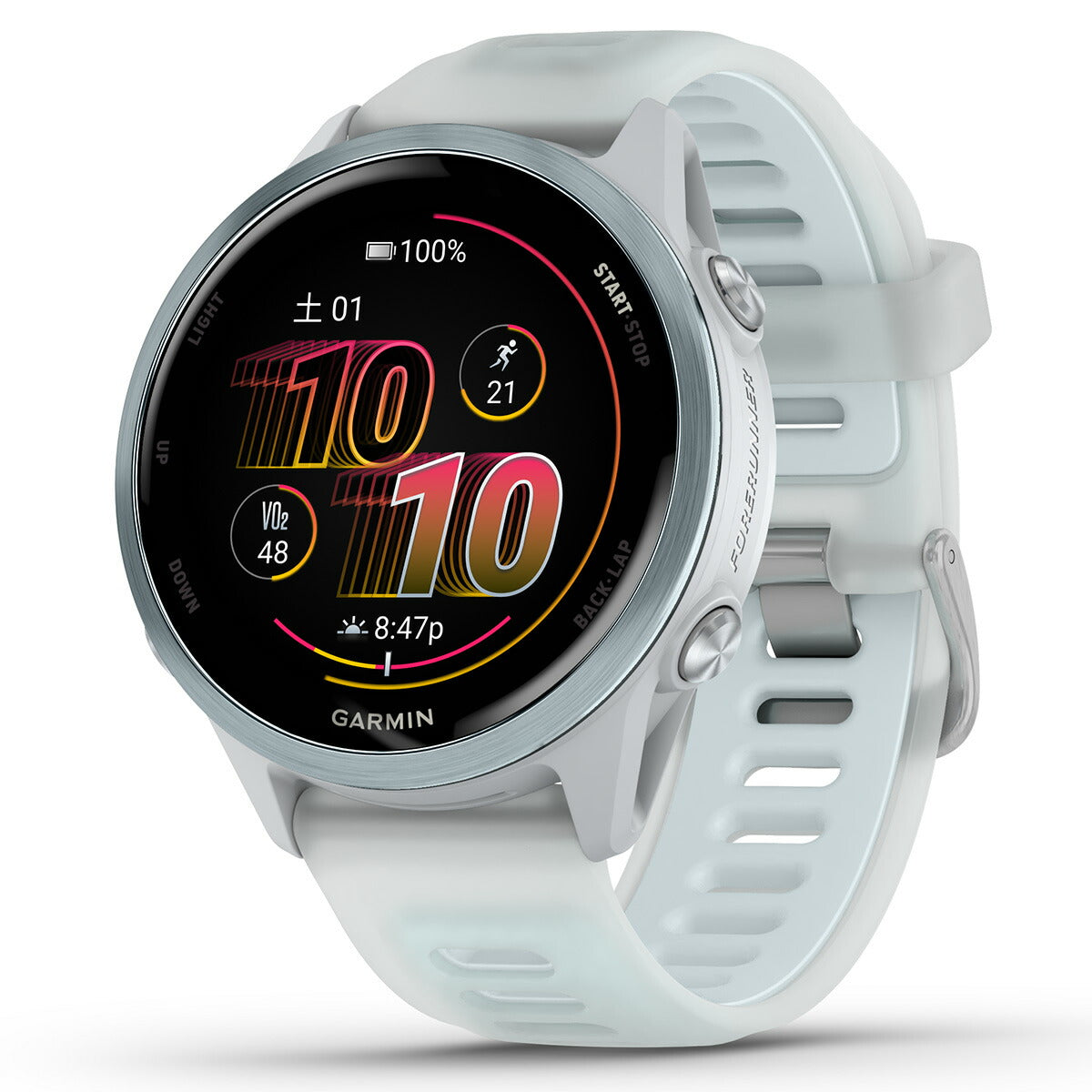 ガーミン GARMIN Forerunner 570 42mm フォアランナー 570 42mm GPS ランニング スマートウォッチ 010-02970-31 腕時計 メンズ レディース White/Cloud【2025 新作】