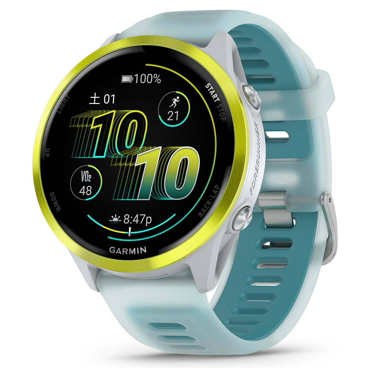 ガーミン GARMIN Forerunner 570 47mm フォアランナー 570 47mm GPS ランニング スマートウォッチ 010-02971-31 腕時計 メンズ レディース White/Amp Yellow【2025 新作】