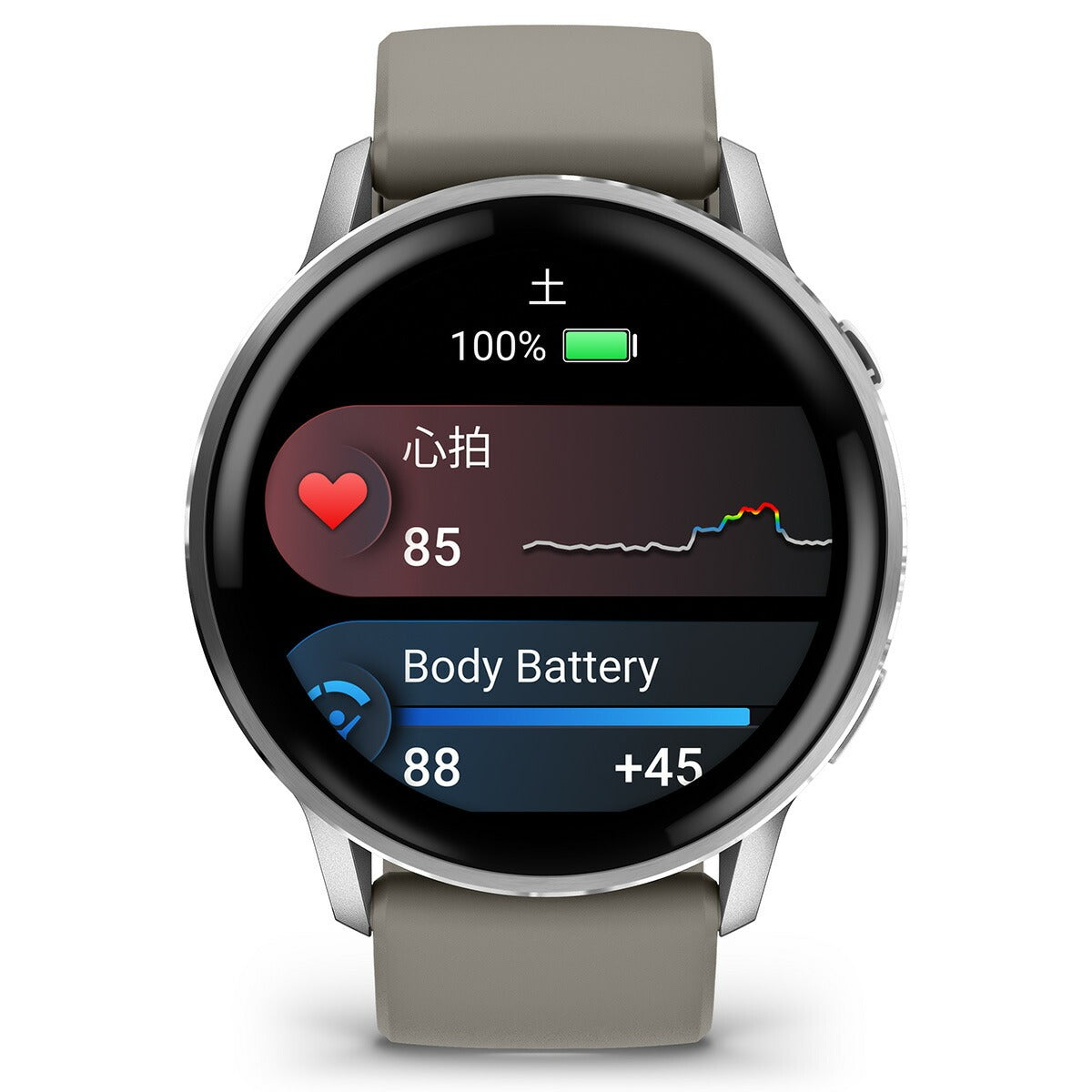 ガーミン GARMIN Venu 4 45mm ヴェニュー4 45mm フィットネス GPS スマートウォッチ 腕時計 メンズ レディース 010-03014-31 Silver/Gray【2025 新作】