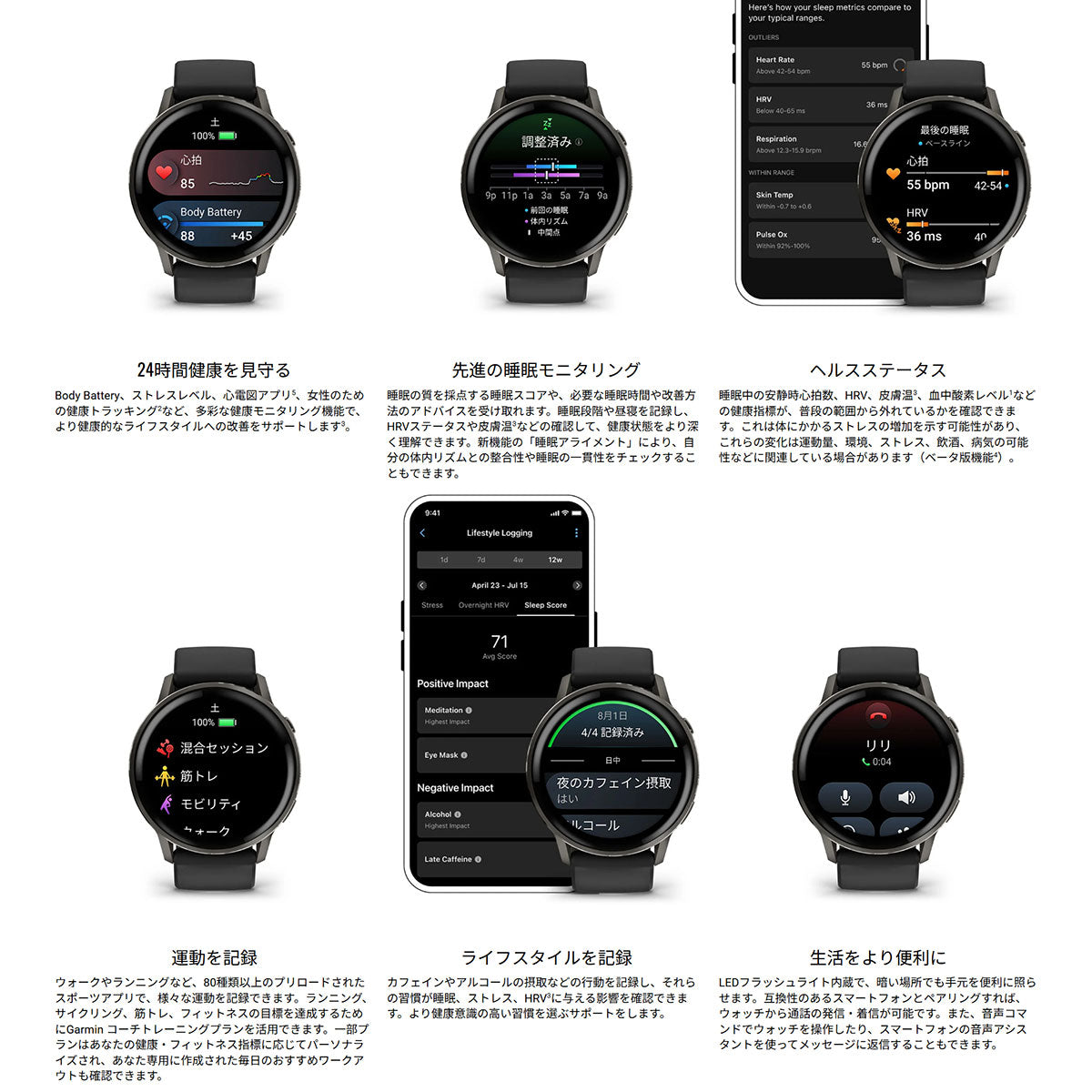 ガーミン GARMIN Venu 4 45mm ヴェニュー4 45mm フィットネス GPS スマートウォッチ 腕時計 メンズ レディース 010-03014-32 Silver/Citron【2025 新作】