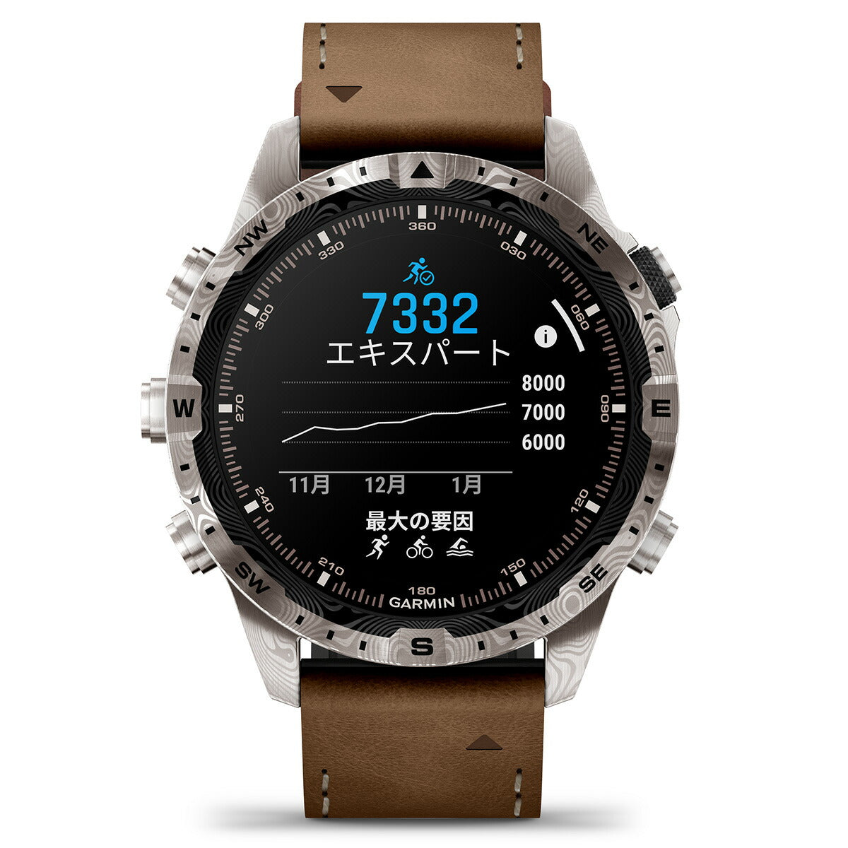 ガーミン GARMIN MARQ Adventurer Gen 2 Damascus Steel Edition マーク アドベンチャラー ダマスカス スチールエディション GPS スマートウォッチ 腕時計 メンズ 010-03393-D2【2024 新作】