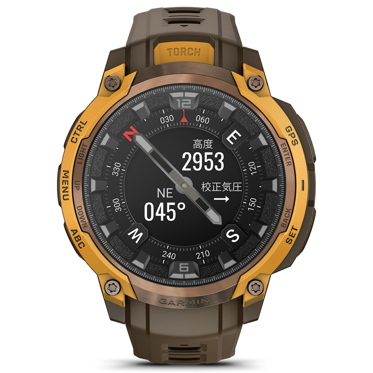 ガーミン GARMIN Instinct Crossover AMOLED インスティンクト クロスオーバー アモレッド GPS スマートウォッチ 腕時計 010-03398-31 Sunburst/Cocoa【2025 新作】