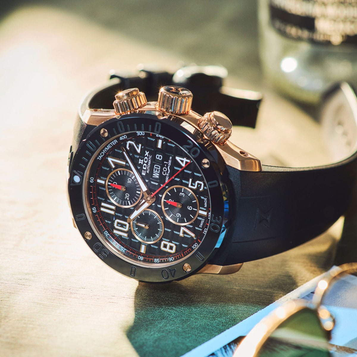 エドックス EDOX クロノオフショア1 クロノグラフ オートマティック 腕時計 メンズ 自動巻き 01122-37R-NBR8-R CHRONOFFSHORE-1【60回分割手数料無料！】