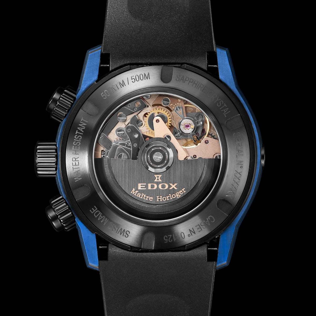 エドックス EDOX クロノオフショア1 カーボン クロノグラフ オートマティック 腕時計 メンズ 自動巻き 01125-CLNBUN-NINBU CHRONOFFSHORE-1【60回分割手数料無料！】