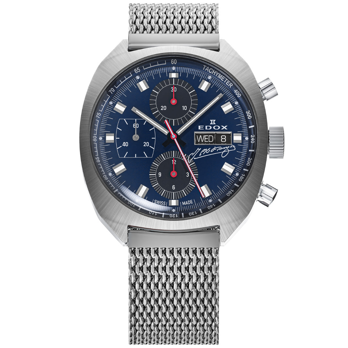 エドックス EDOX クロノラリー スポーツマン クロノグラフ オートマティック ファンジオ リミテッド エディション 腕時計 メンズ 自動巻き 世界限定115本 01132-3BU-BUGN CHRONORALLY【60回分割手数料無料！】