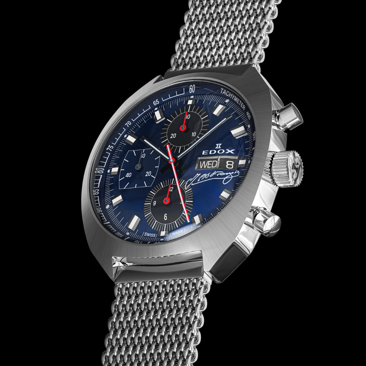 エドックス EDOX クロノラリー スポーツマン クロノグラフ オートマティック ファンジオ リミテッド エディション 腕時計 メンズ 自動巻き 世界限定115本 01132-3BU-BUGN CHRONORALLY【60回分割手数料無料！】