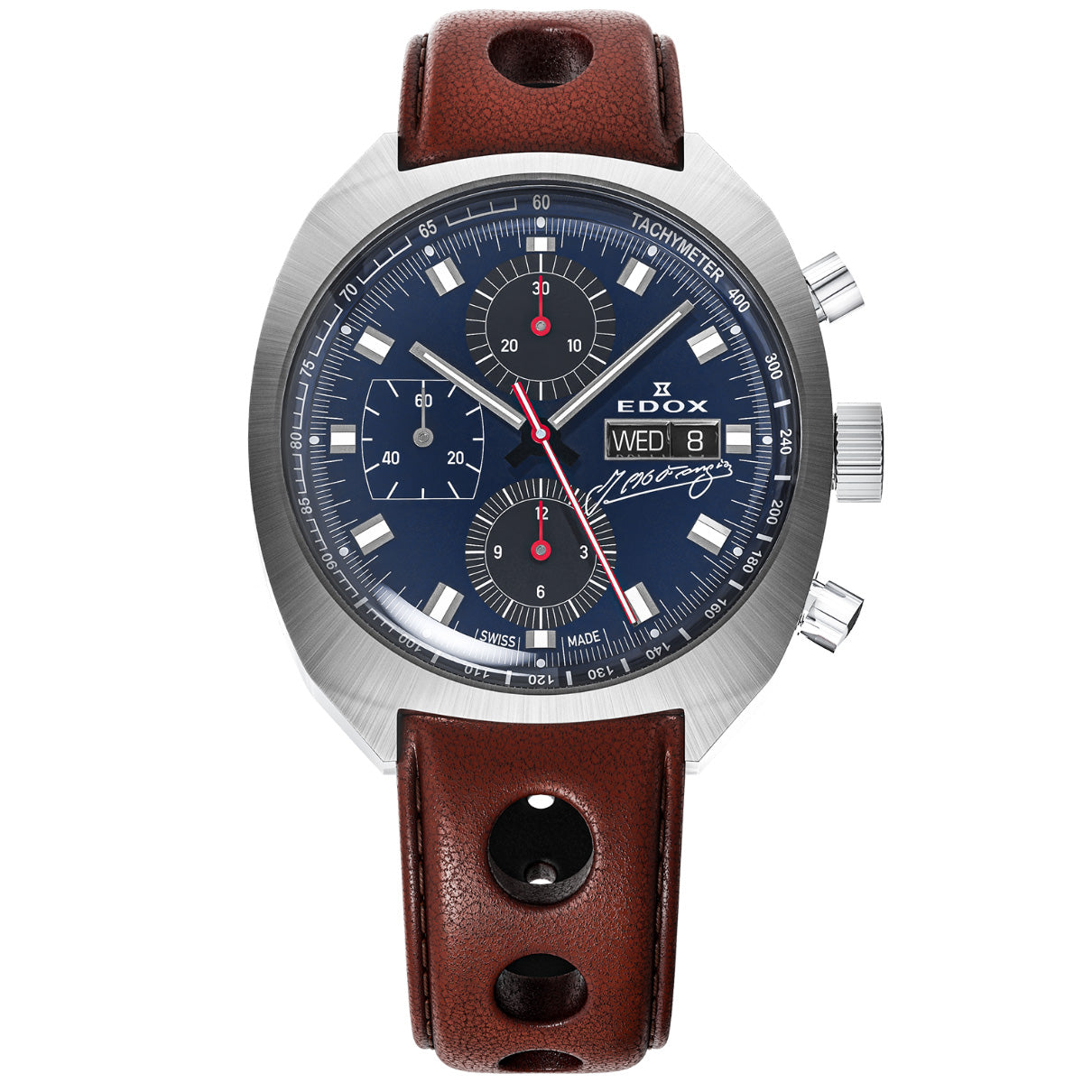 エドックス EDOX クロノラリー スポーツマン クロノグラフ オートマティック ファンジオ リミテッド エディション 腕時計 メンズ 自動巻き 世界限定115本 01132-3BU-BUGN CHRONORALLY【60回分割手数料無料！】