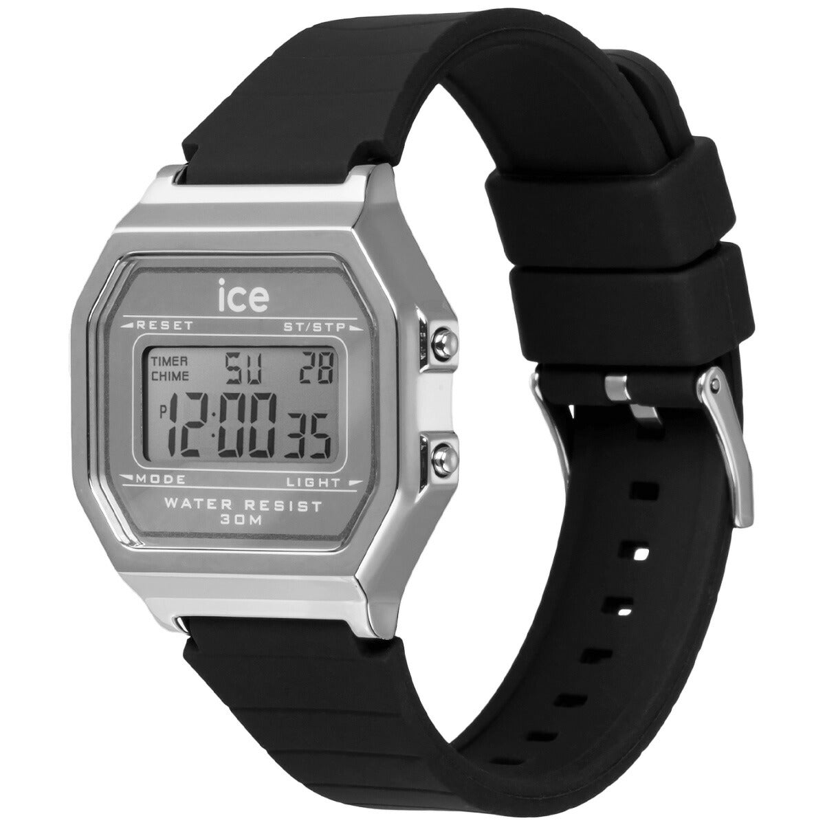 アイスウォッチ ICE-WATCH 腕時計 レディース アイスデジット レトロ メタル ICE digit retro METAL メタルシルバーミラーブラック 022735【2024 新作】