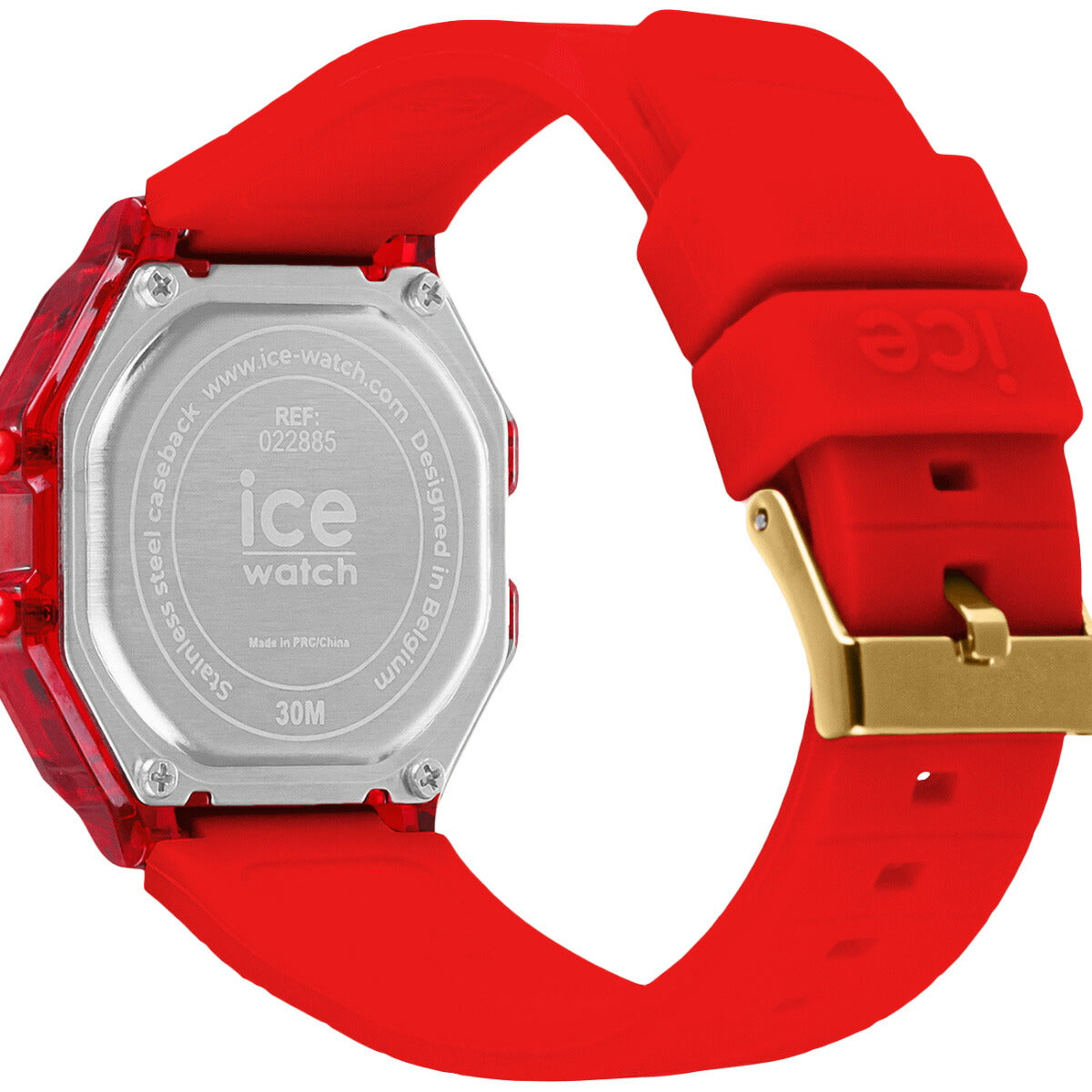 アイスウォッチ ICE-WATCH 腕時計 レディース アイスデジット レトロ ICE digit retro レッドパッション クリア 022885【2024 新作】