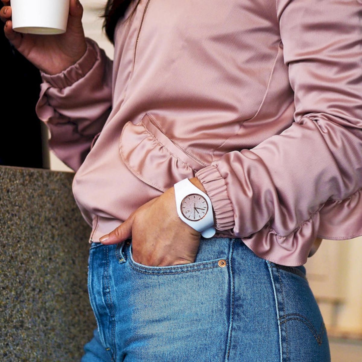 アイスウォッチ ICE-WATCH 腕時計 レディース アイスロー ICE lo ホワイトピンク スモール＋ 024519
