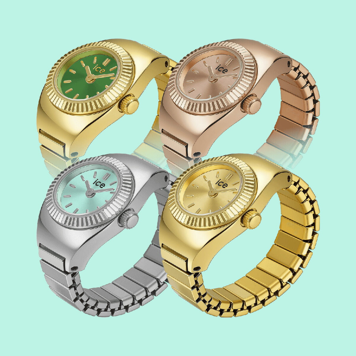 アイスウォッチ ICE-Watch リングウォッチ ウォッチリング 時計 指輪 シュシュ CHOUCHOU ゴールドオリーブ 025517【2026 新作】