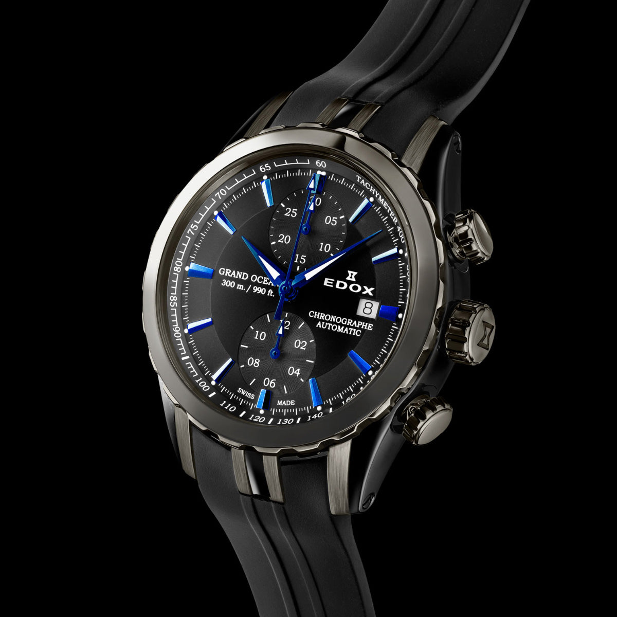 エドックス EDOX グランドオーシャン クロノグラフ オートマティック 腕時計 メンズ 自動巻き 09800-357GNCA-NIBU GRAND OCEAN【60回分割手数料無料！】