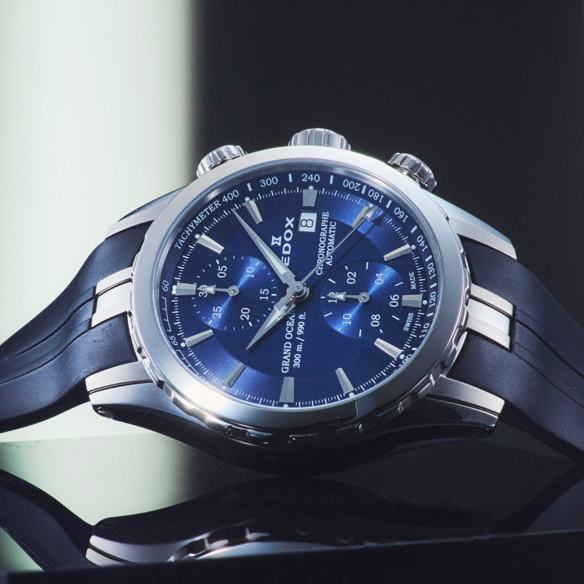 エドックス EDOX グランドオーシャン クロノグラフ オートマティック 腕時計 メンズ 自動巻き 09800-3CA-BUIN GRAND OCEAN【60回分割手数料無料！】
