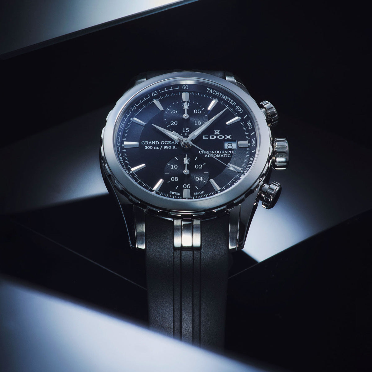 エドックス EDOX グランドオーシャン クロノグラフ オートマティック 腕時計 メンズ 自動巻き 09800-3CA-NIN GRAND OCEAN【60回分割手数料無料！】