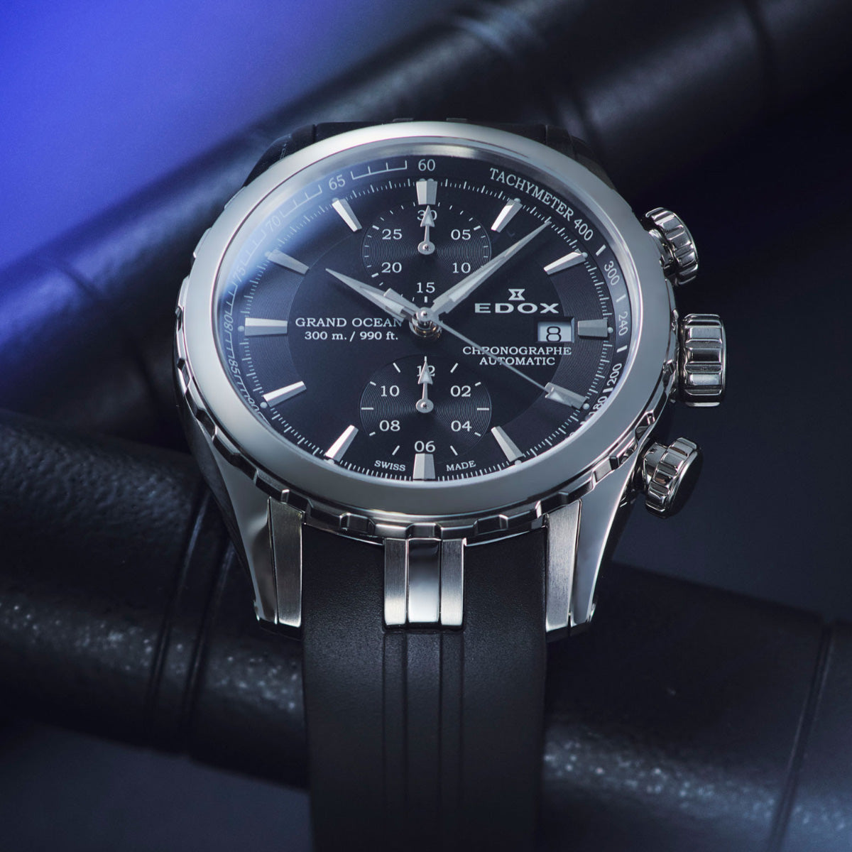 エドックス EDOX グランドオーシャン クロノグラフ オートマティック 腕時計 メンズ 自動巻き 09800-3CA-NIN GRAND OCEAN【60回分割手数料無料！】