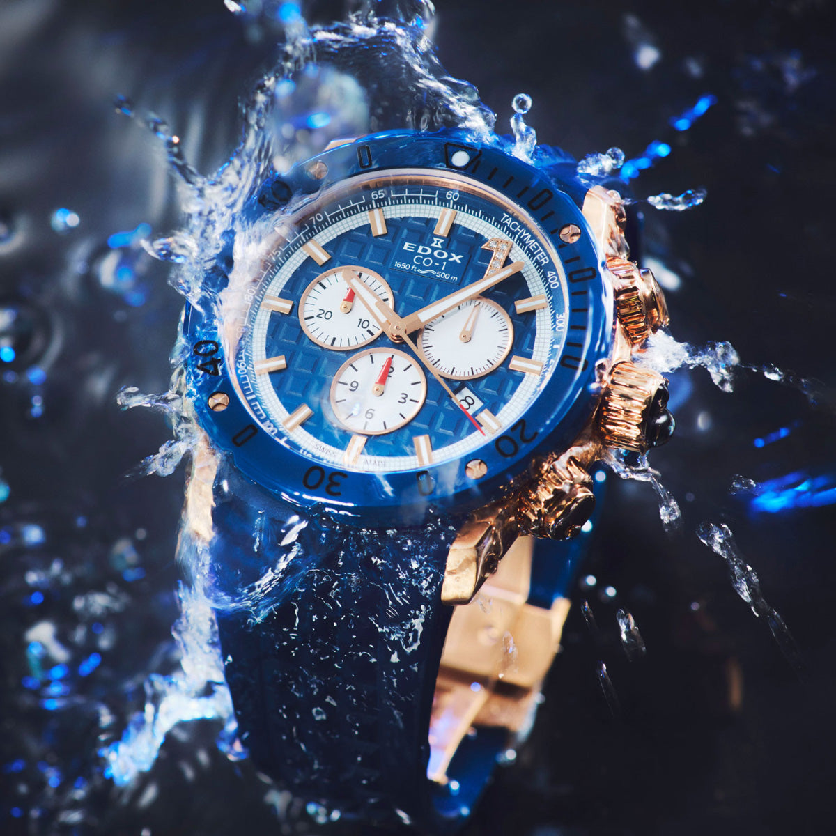 エドックス EDOX クロノオフショア1 クロノグラフ リミテッドエディション 腕時計 メンズ 世界限定300本 10221-37RBU9-BUIDR9 CHRONOFFSHORE-1【60回分割手数料無料！】