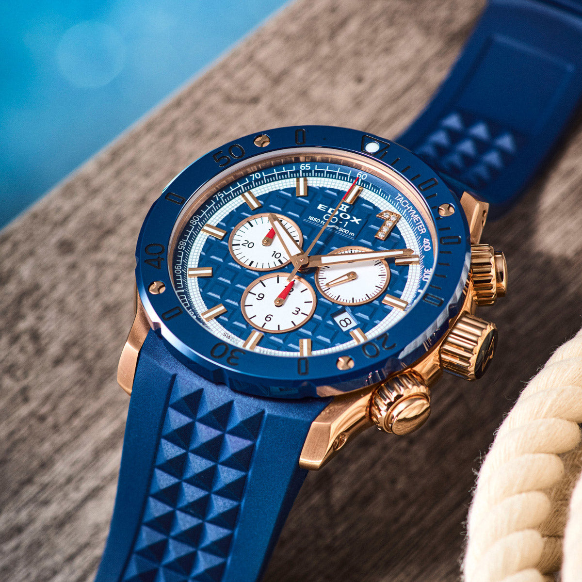 エドックス EDOX クロノオフショア1 クロノグラフ リミテッドエディション 腕時計 メンズ 世界限定300本 10221-37RBU9-BUIDR9 CHRONOFFSHORE-1【60回分割手数料無料！】