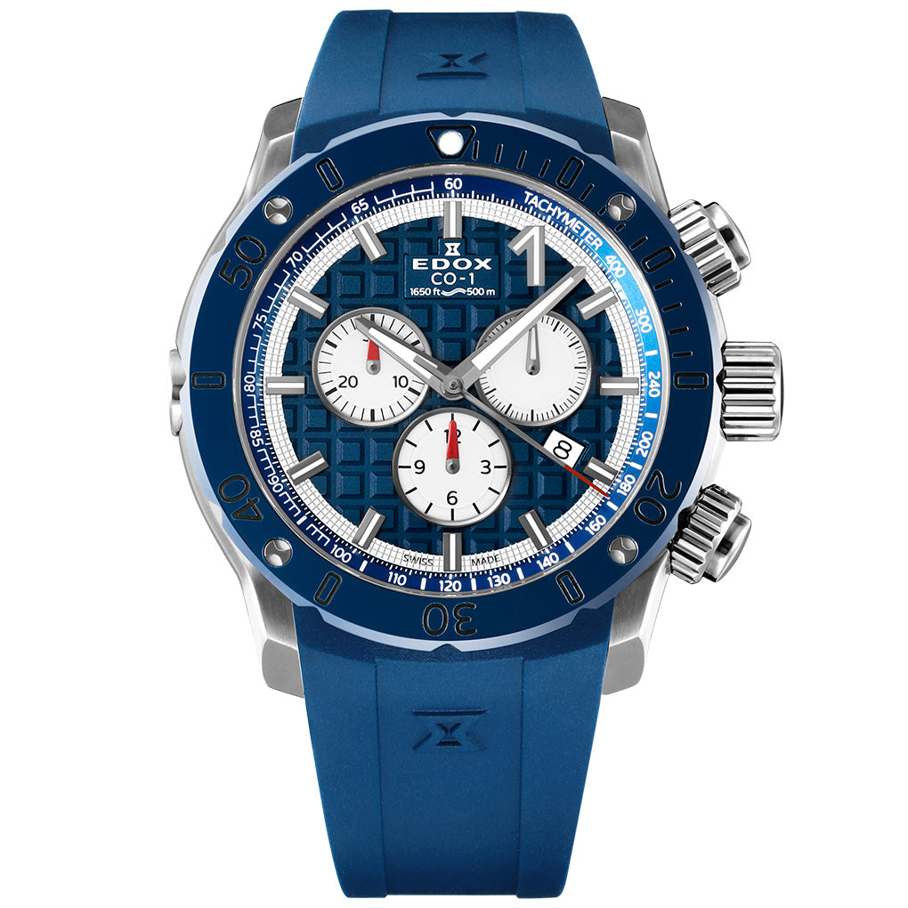 エドックス EDOX クロノオフショア1 クロノグラフ 腕時計 メンズ 10221-3BU9-BUIN9 CHRONOFFSHORE-1【60回分割手数料無料！】