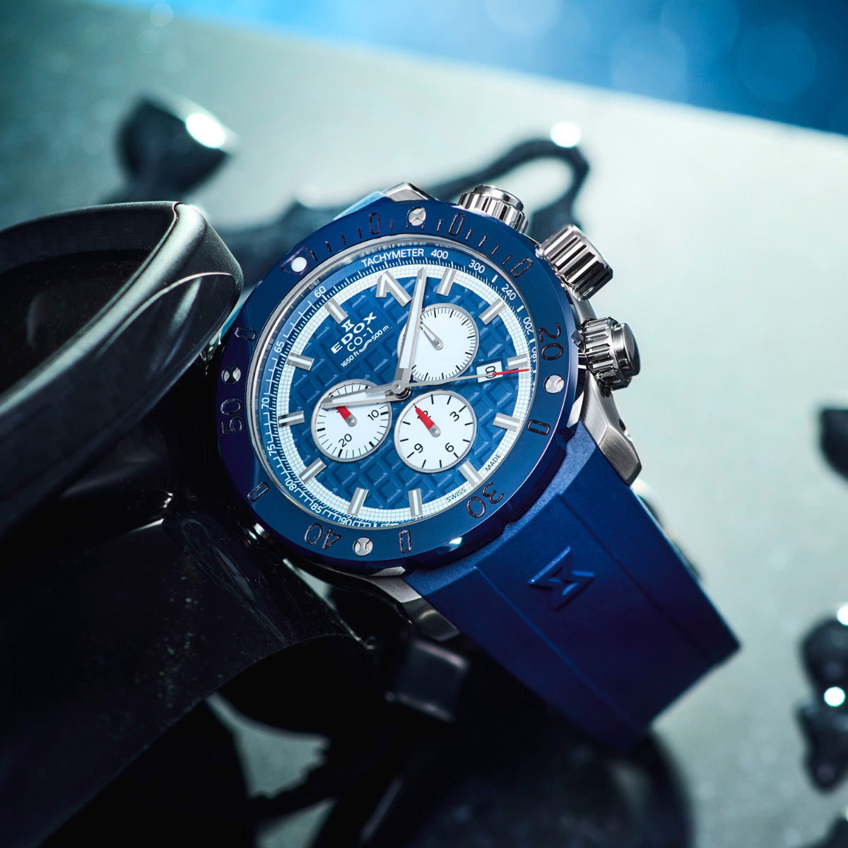 エドックス EDOX クロノオフショア1 クロノグラフ 腕時計 メンズ 10221-3BU9-BUIN9 CHRONOFFSHORE-1【60回分割手数料無料！】