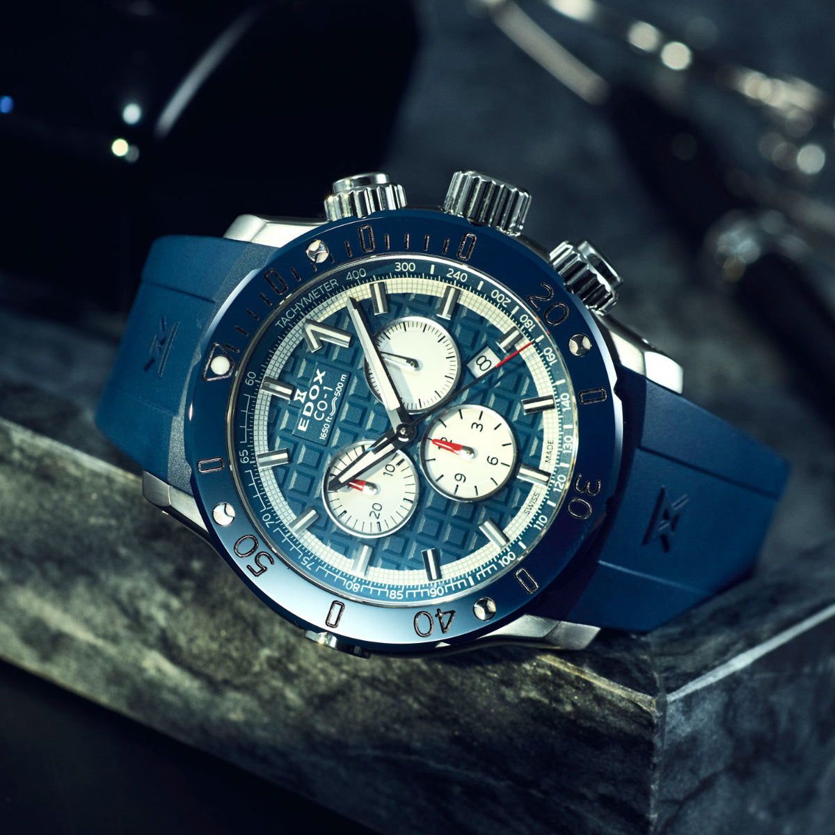 エドックス EDOX クロノオフショア1 クロノグラフ 腕時計 メンズ 10221-3BU9-BUIN9 CHRONOFFSHORE-1【60回分割手数料無料！】
