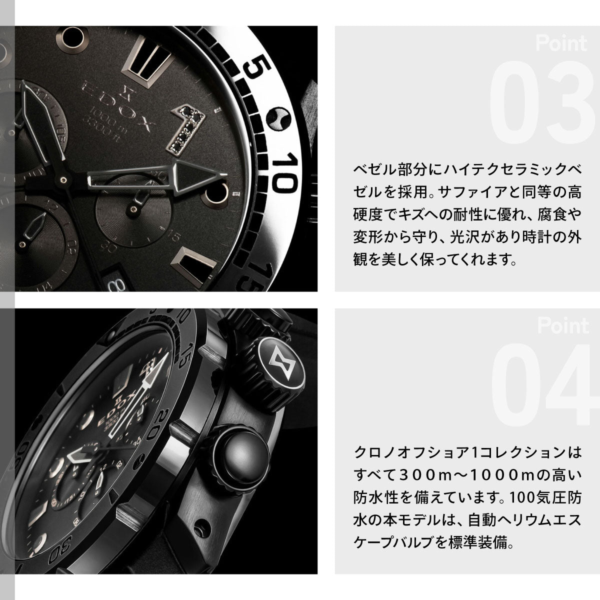 エドックス EDOX クロノオフショア1 クロノグラフ ジャパン リミテッド エディション 腕時計 メンズ 日本限定モデル 10242-NGMCAS-NDGM CHRONOFFSHORE-1【60回分割手数料無料！】