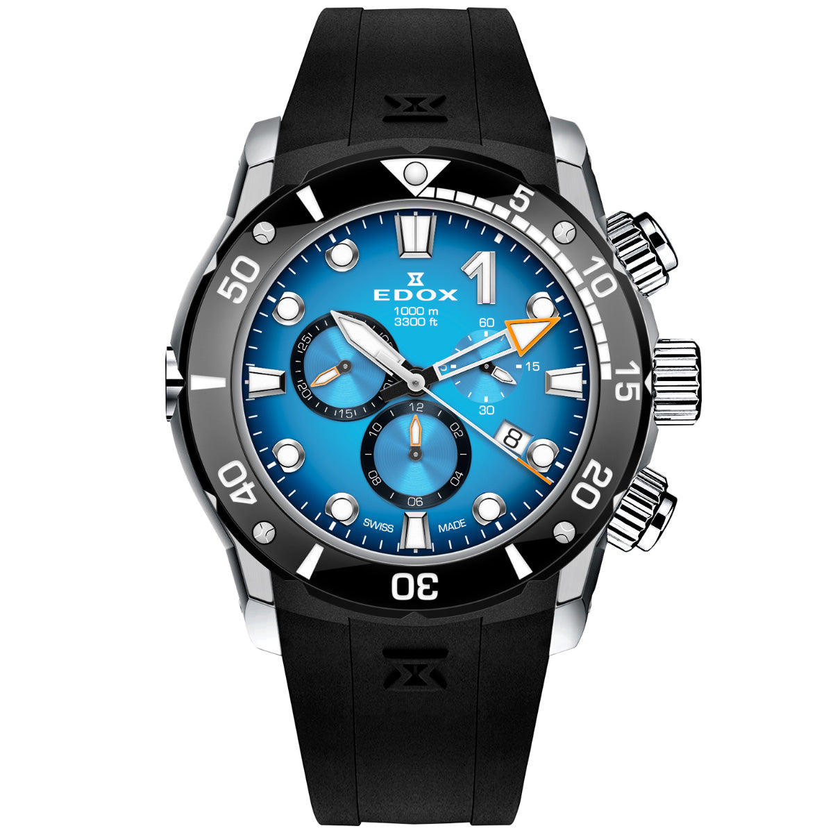 エドックス EDOX クロノオフショア1 クロノグラフ 腕時計 メンズ 10242-TIN-BUIDN CHRONOFFSHORE-1【60回分割手数料無料！】