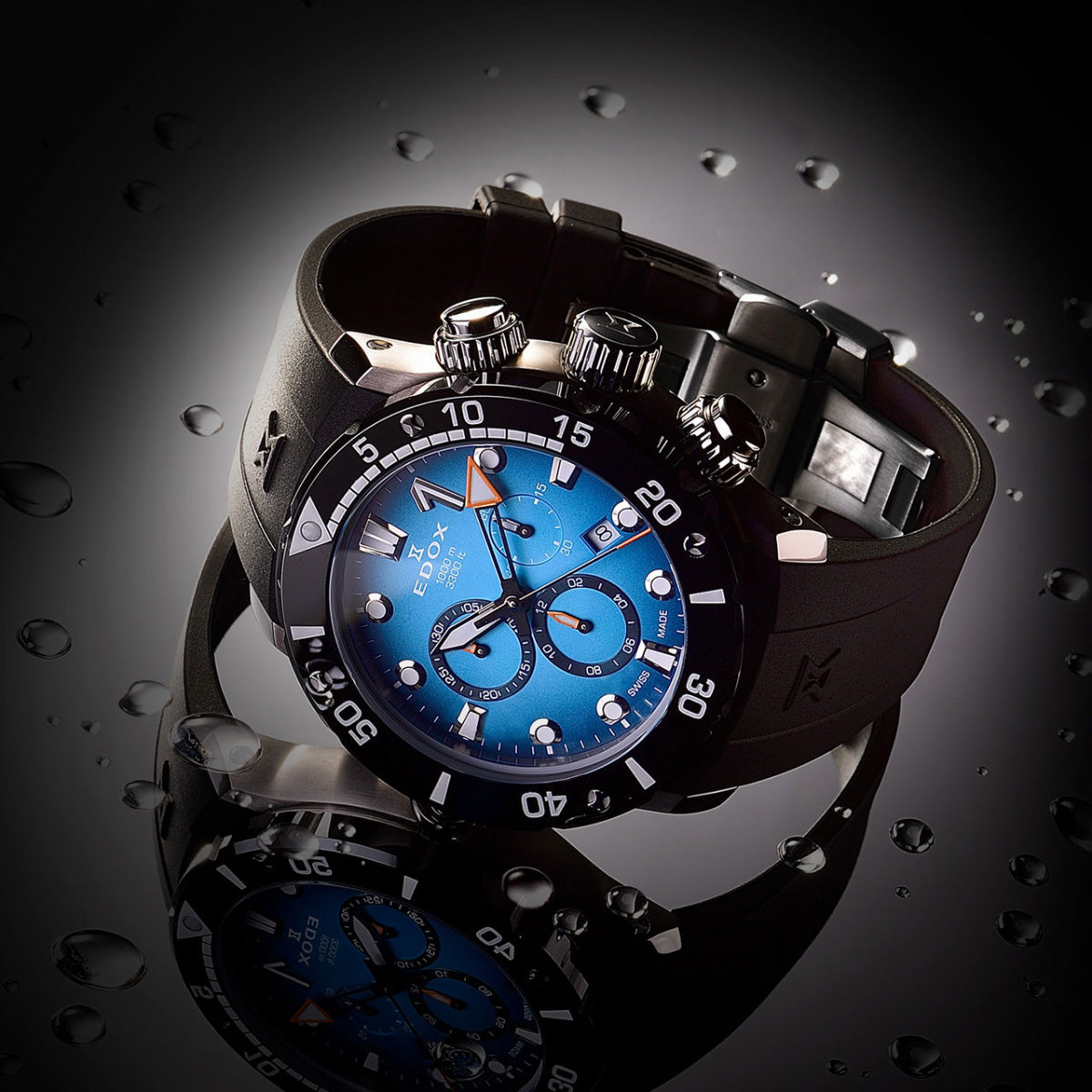 エドックス EDOX クロノオフショア1 クロノグラフ 腕時計 メンズ 10242-TIN-BUIDN CHRONOFFSHORE-1【60回分割手数料無料！】