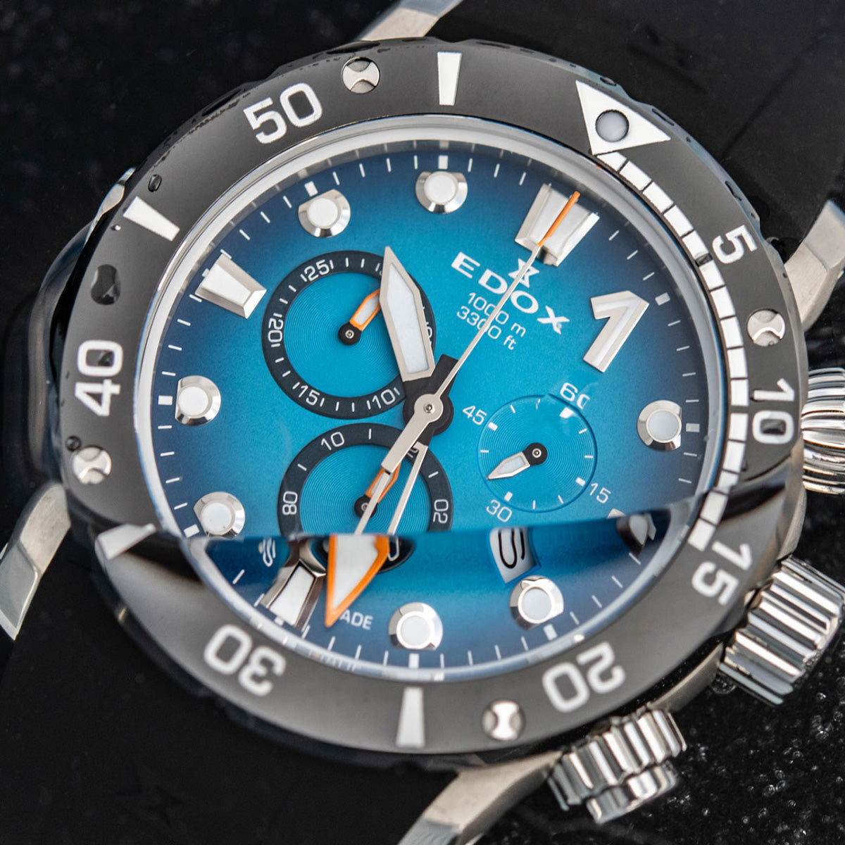 エドックス EDOX クロノオフショア1 クロノグラフ 腕時計 メンズ 10242-TIN-BUIDN CHRONOFFSHORE-1【60回分割手数料無料！】