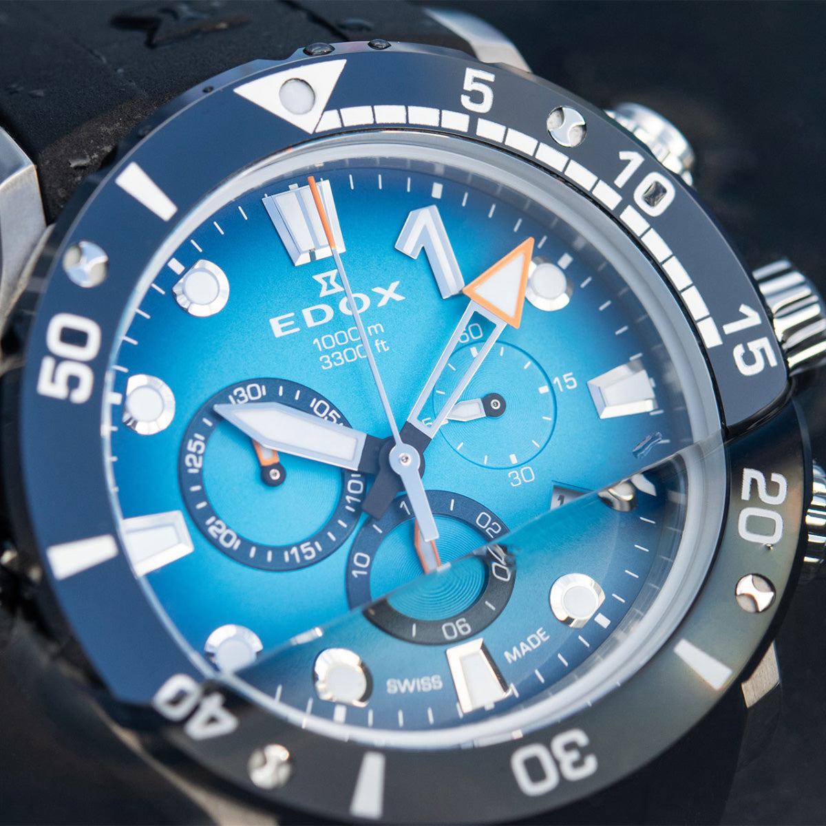 エドックス EDOX クロノオフショア1 クロノグラフ 腕時計 メンズ 10242-TIN-BUIDN CHRONOFFSHORE-1【60回分割手数料無料！】
