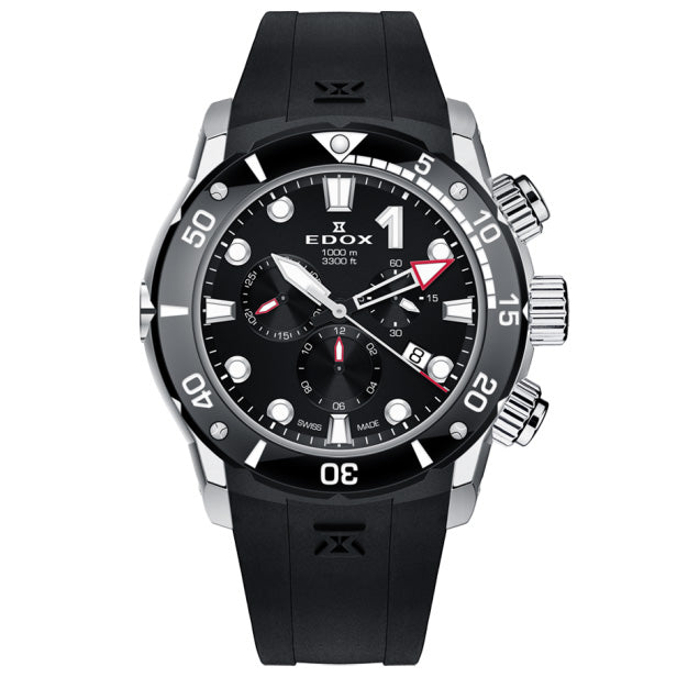 エドックス EDOX クロノオフショア1 クロノグラフ 腕時計 メンズ 10242-TIN-NIN CHRONOFFSHORE-1【60回分割手数料無料！】
